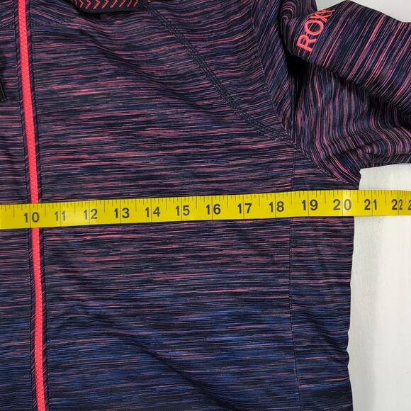 Roxy DryFlight 10K Snow Jacket Women M Blue Pink Hooded Waterproof Ski Snowboard - Picture 12 of 16